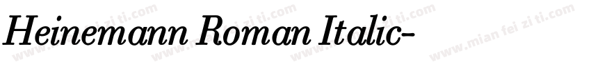 Heinemann Roman Italic字体转换